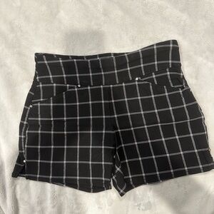 INC International Concepts High Waist Checkered Shorts
